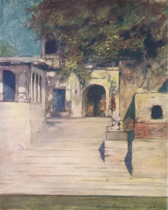 Framed Print : A Famous Well, Delhi, 1905. Artist: Mortimer Luddington Menpes Framed Print : A Famous Well, Delhi, 1905. Artist: Mortimer Luddington Menpes
