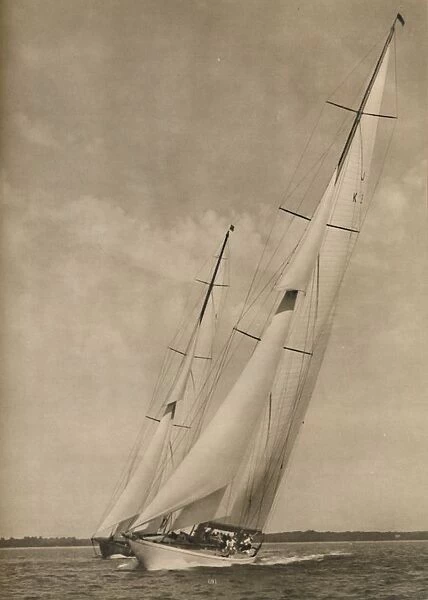 Two Famous Yachts in an exciting contest, 1936