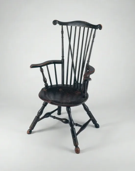 Framed Print : Fan-Back Windsor Chair, 1760 / 70. Creator: Unknown Framed Print : Fan-Back Windsor Chair, 1760 / 70. Creator: Unknown