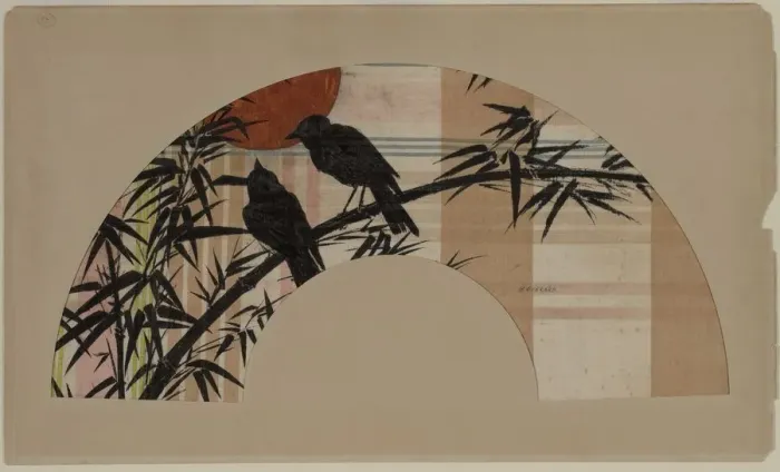 Framed Print : Fan, c. 1890. Creator: Henri Charles Guerard (French, 1846-1897) Framed Print : Fan, c. 1890. Creator: Henri Charles Guerard (French, 1846-1897)