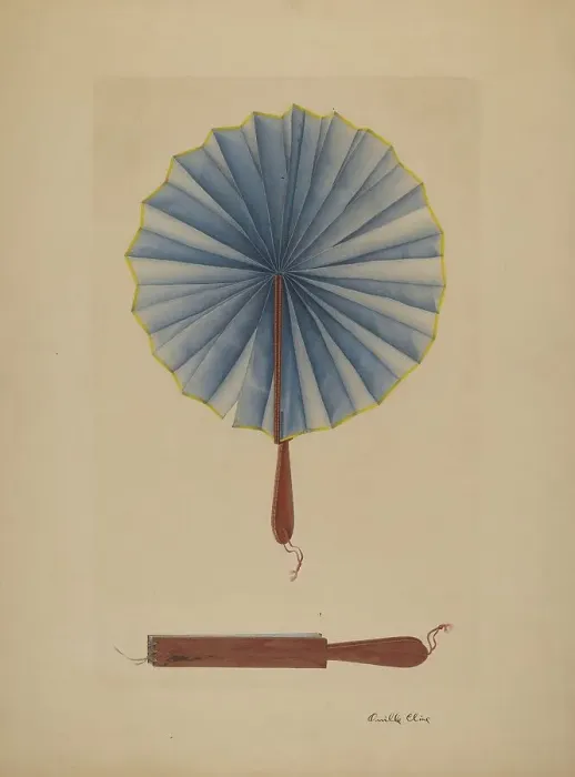 Framed Print : Fan, c. 1941. Creator: Orville Cline Framed Print : Fan, c. 1941. Creator: Orville Cline