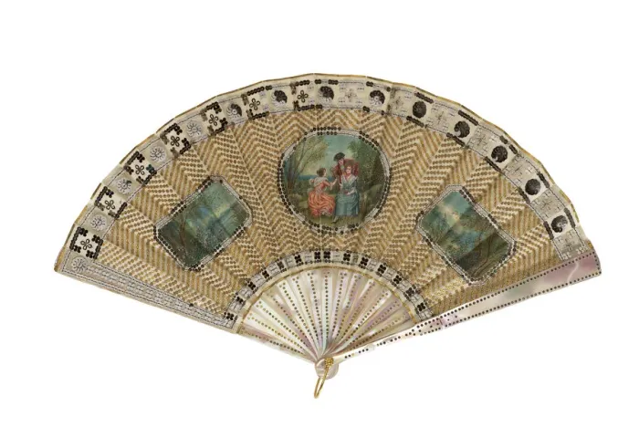 Framed Print : Fan, France, 19th century. Creator: Unknown Framed Print : Fan, France, 19th century. Creator: Unknown