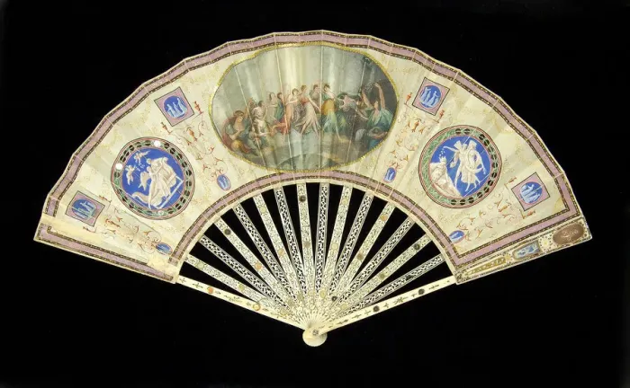Framed Print : Fan, French, 1800-1809. Creator: Unknown Framed Print : Fan, French, 1800-1809. Creator: Unknown