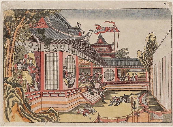 Fan Kuai and the Banquet at Hongmen (Hankai Komon no kai no zu). Artist: Hokusai, Katsushika (1760-1849)