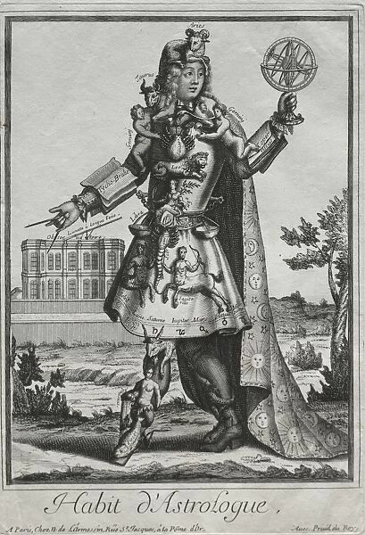 Fanciful Costumes: Costume of the Astrologer, c. 1690. Creator: Nicolas de Larmessin II (French