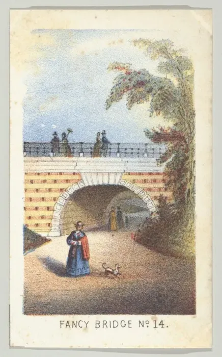 Framed Print : Fancy Bridge No. 14, from the series, Views in Central Park, New York, Part 3, 1864 Framed Print : Fancy Bridge No. 14, from the series, Views in Central Park, New York, Part 3, 1864