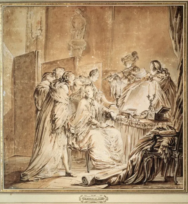 Framed Print : Before the Fancy Dress Ball, 1762. Artist: Jean-Michel Moreau Framed Print : Before the Fancy Dress Ball, 1762. Artist: Jean-Michel Moreau