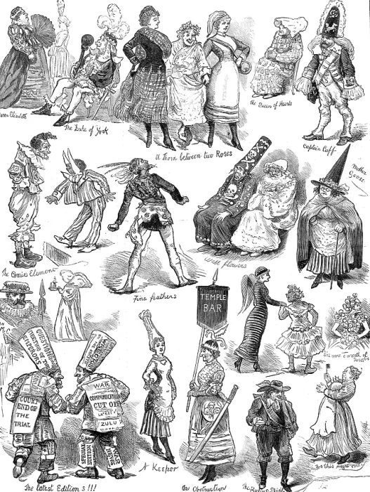 Framed Print : Fancy Dress Ball at the Brookwood Surrey Lunatic Asylum, 1881. Creator: Unknown Framed Print : Fancy Dress Ball at the Brookwood Surrey Lunatic Asylum, 1881. Creator: Unknown