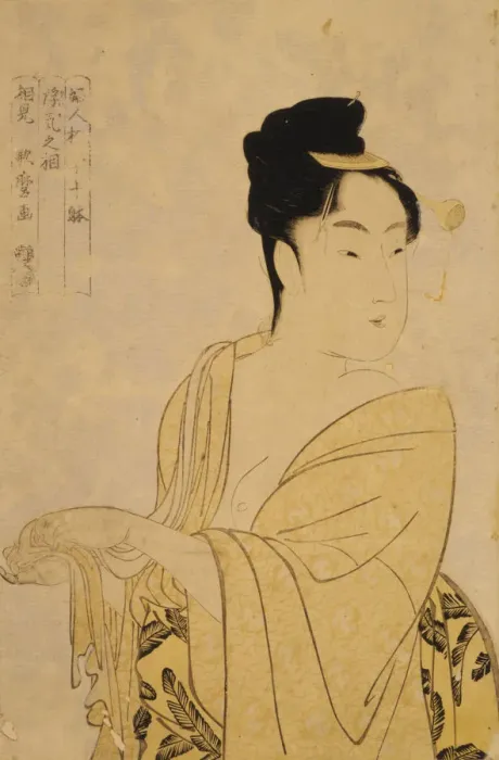 Framed Print : The Fancy-Free Type, from the series Ten Types in the Physiognomic Study of Women, c. 1793. Artist: Utamaro, Kitagawa (1753-1806) Framed Print : The Fancy-Free Type, from the series Ten Types in the Physiognomic Study of Women, c. 1793. Artist: Utamaro, Kitagawa (1753-1806)