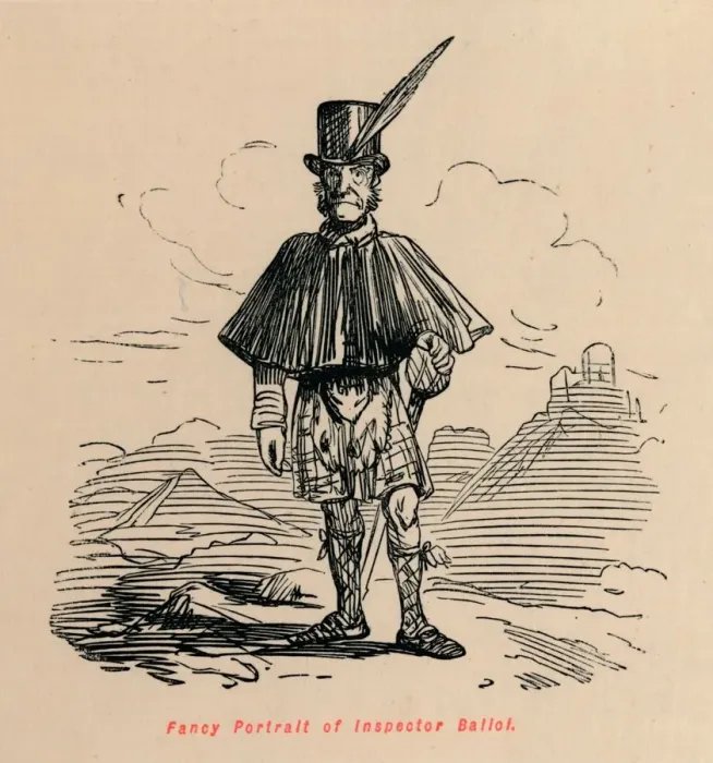 Framed Print : Fancy Portrait of Inspector Balioi, c1860, (c1860). Artist: John Leech Framed Print : Fancy Portrait of Inspector Balioi, c1860, (c1860). Artist: John Leech