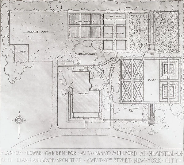 Fanny A. Mulford house, Fulton Avenue, Hempstead, New York, c1916. Creator: Frances Benjamin Johnston