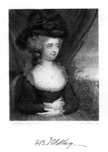 Fanny (Frances) Burney, Madame D Arblay, English novelist, 1843