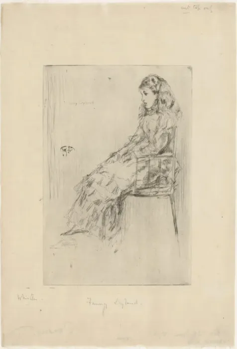 Framed Print : Fanny Leyland, 1873. Creator: James Abbott McNeill Whistler Framed Print : Fanny Leyland, 1873. Creator: James Abbott McNeill Whistler