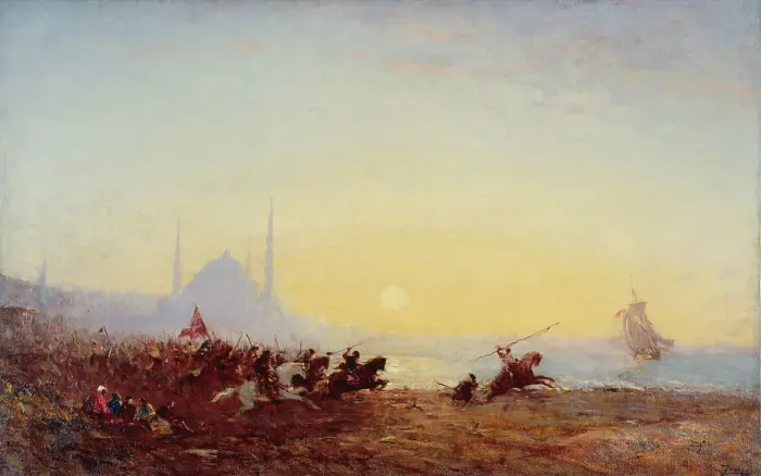 Framed Print : Fantasia à Constantinople, between 1880 and 1895. Creator: Felix Francois Georges Philibert Ziem Framed Print : Fantasia à Constantinople, between 1880 and 1895. Creator: Felix Francois Georges Philibert Ziem