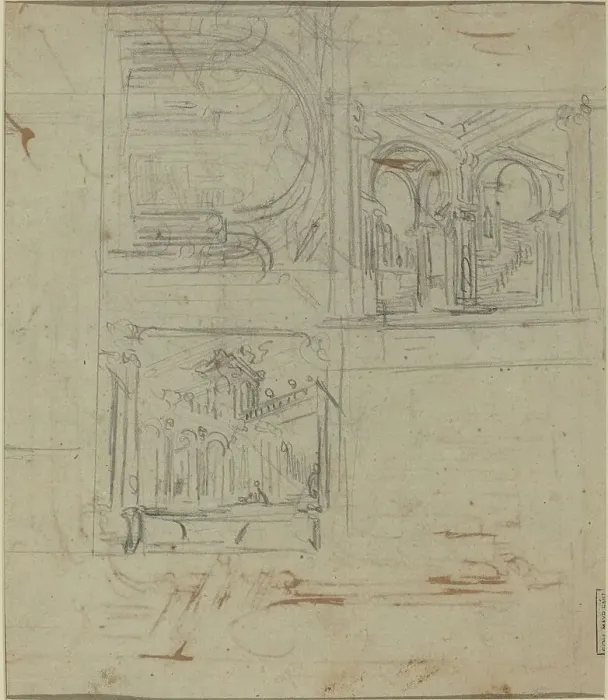 Framed Print : Fantastic Architectural Studies. Creator: Unknown Framed Print : Fantastic Architectural Studies. Creator: Unknown