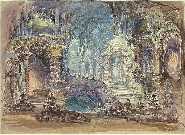 Fantastic Pavilions in a Grotto. Creator: Robert Caney
