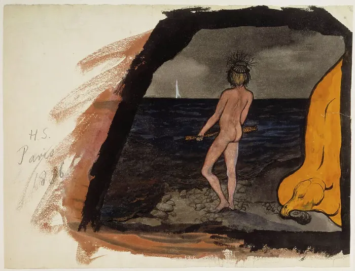 Framed Print : Fantasy, 1896. Creator: Hugo Simberg Framed Print : Fantasy, 1896. Creator: Hugo Simberg