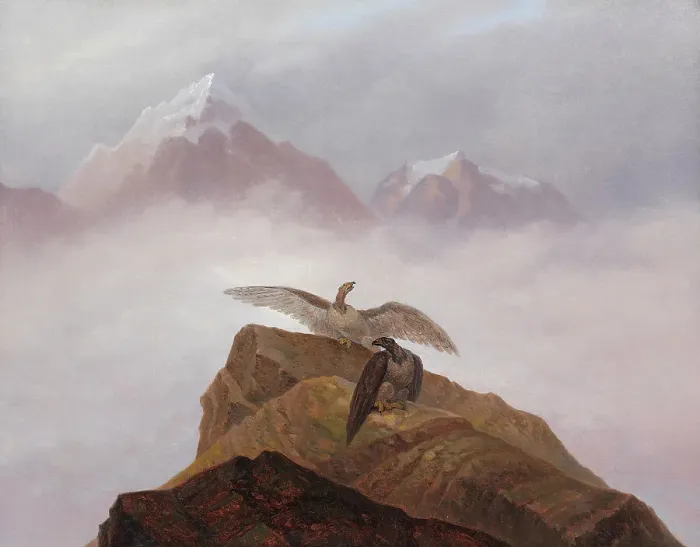 Framed Print : Fantasy of the Alps, 1822. Creator: Carl Gustav Carus Framed Print : Fantasy of the Alps, 1822. Creator: Carl Gustav Carus
