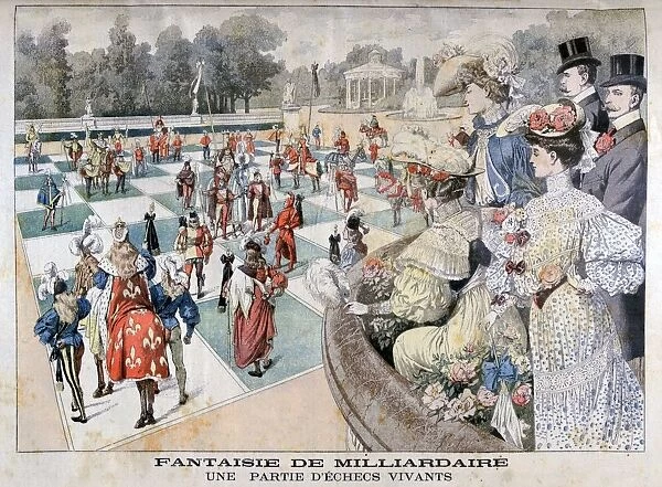 Fantasy of a billionaire: a human chess game, 1904