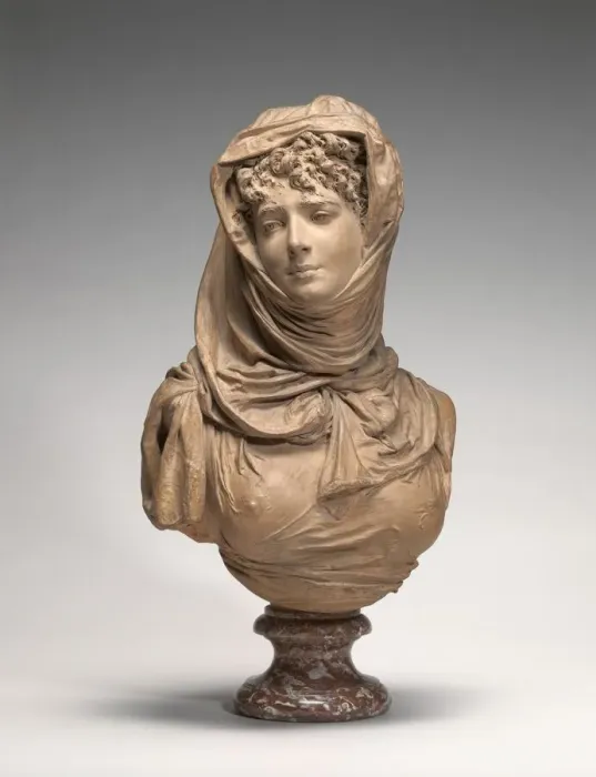 Framed Print : Fantasy Bust of a Veiled Woman (Marguerite Bellanger?), c. 1865 / 1870 Framed Print : Fantasy Bust of a Veiled Woman (Marguerite Bellanger?), c. 1865 / 1870