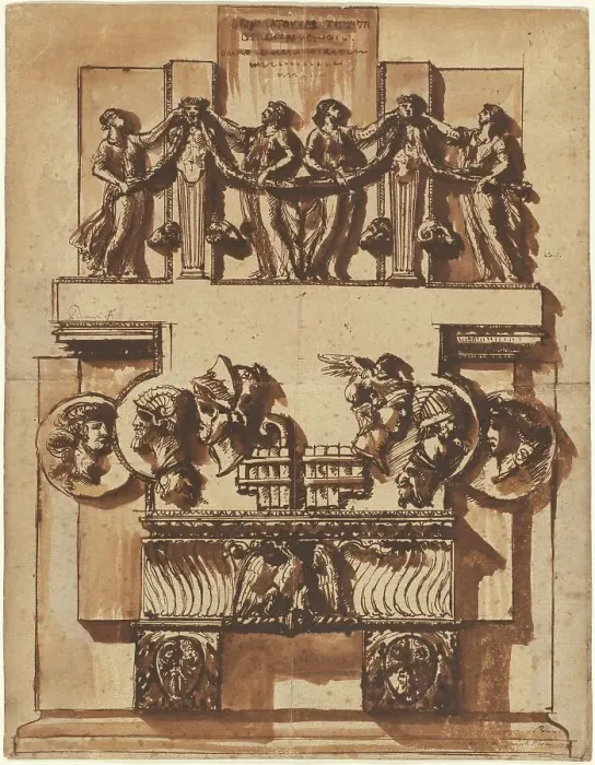 Framed Print : Fantasy of a Magnificent Wall Monument, 1764 / 1766. Creator: Giovanni Battista Piranesi Framed Print : Fantasy of a Magnificent Wall Monument, 1764 / 1766. Creator: Giovanni Battista Piranesi