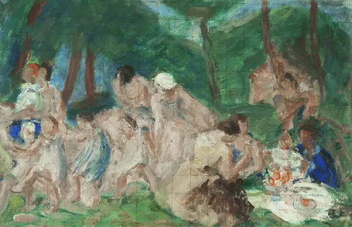 Framed Print : Farandole: Sketch for the courtyard of the boys school in rue Kuss, 13th arrondissement of... 1933 Creator: Jean Alfred Adler Framed Print : Farandole: Sketch for the courtyard of the boys school in rue Kuss, 13th arrondissement of... 1933 Creator: Jean Alfred Adler