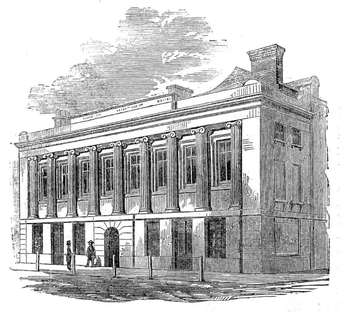 Framed Print : Fareham Institution Hall and Corn Exchange, 1860. Creator: Unknown Framed Print : Fareham Institution Hall and Corn Exchange, 1860. Creator: Unknown