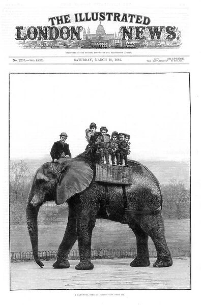 A Farewell Ride on Jumbo, London Zoo, 1882