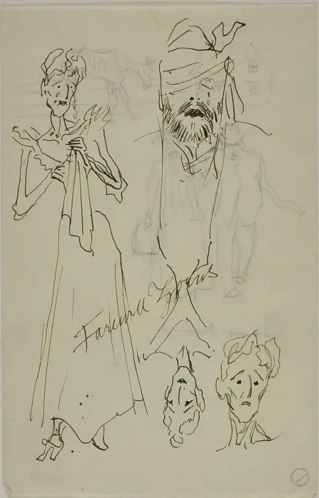 Framed Print : Farewell Zorns (recto); Farewell Deerings (verso), 1880 / 1920. Creator: Anders Leonard Zorn Framed Print : Farewell Zorns (recto); Farewell Deerings (verso), 1880 / 1920. Creator: Anders Leonard Zorn