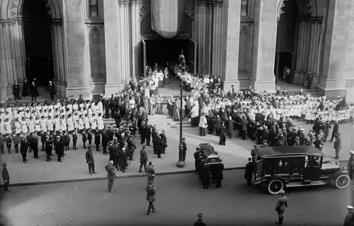 Framed Print : Farley funeral, 1918. Creator: Bain News Service Framed Print : Farley funeral, 1918. Creator: Bain News Service