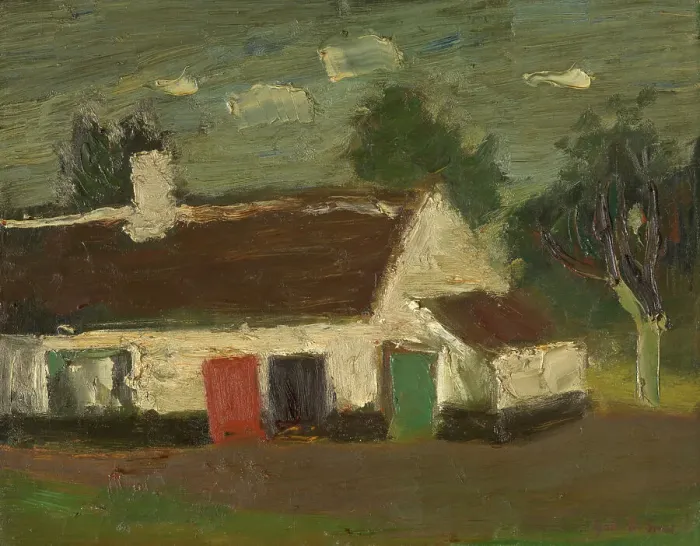 Framed Print : Farm, 1939. Creator: Gustave De Smet Framed Print : Farm, 1939. Creator: Gustave De Smet