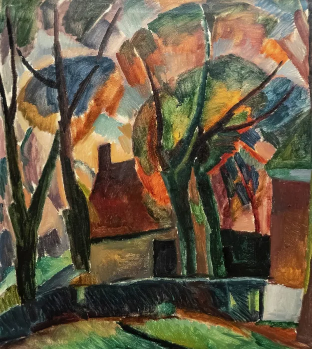 Framed Print : Farm at Beemster, 1915. Creator: Gestel, Leo (1881-1941) Framed Print : Farm at Beemster, 1915. Creator: Gestel, Leo (1881-1941)