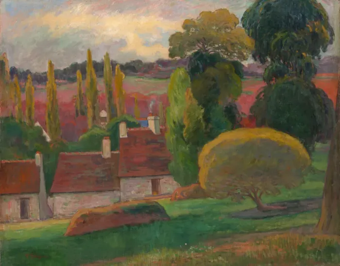 Framed Print : A Farm in Brittany, ca. 1894. Creator: Paul Gauguin Framed Print : A Farm in Brittany, ca. 1894. Creator: Paul Gauguin