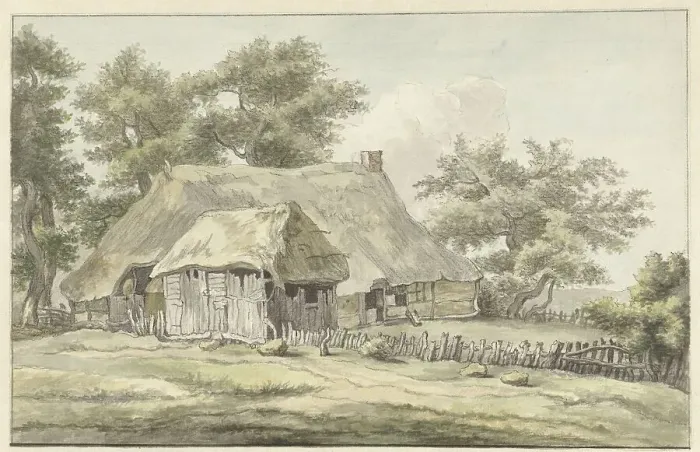 Framed Print : Farm in Eext, Drenthe, 1755-1818. Creator: Egbert van Drielst Framed Print : Farm in Eext, Drenthe, 1755-1818. Creator: Egbert van Drielst