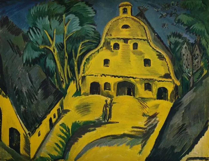 Framed Print : Farm on Fehmarn, 1913. Artist: Ernst Kirchner Framed Print : Farm on Fehmarn, 1913. Artist: Ernst Kirchner