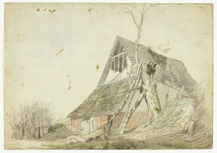Framed Print : Farm House in Ruins, n.d. Creator: Michael Angelo Rooker Framed Print : Farm House in Ruins, n.d. Creator: Michael Angelo Rooker
