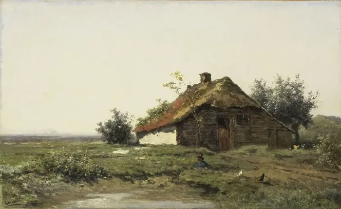 Framed Print : Farm in the Open Fields, 1860-1903. Creator: Paul Joseph Constantin Gabriel Framed Print : Farm in the Open Fields, 1860-1903. Creator: Paul Joseph Constantin Gabriel