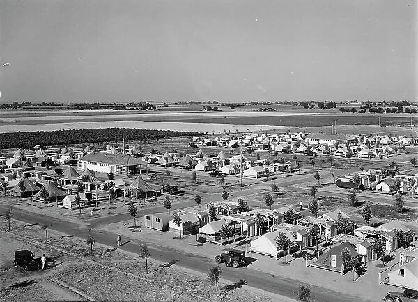 Farm Security Administration camp for migrant agricultural workers at Shafter, California, 1938. Creator: Dorothea Lange