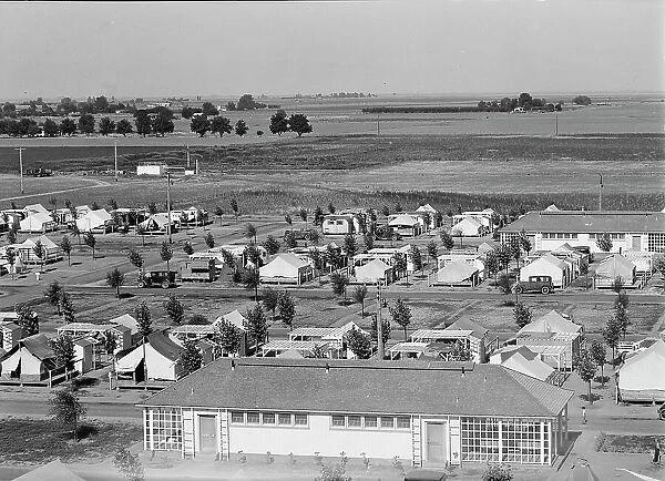 Farm Security Administration camp for migrant agricultural workers at Shafter, California, 1938. Creator: Dorothea Lange