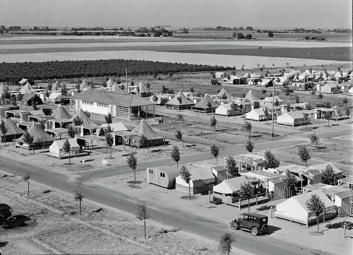 Framed Print : Farm Security Administration camp for migrant agricultural workers at Shafter, California, 1938. Creator: Dorothea Lange Framed Print : Farm Security Administration camp for migrant agricultural workers at Shafter, California, 1938. Creator: Dorothea Lange