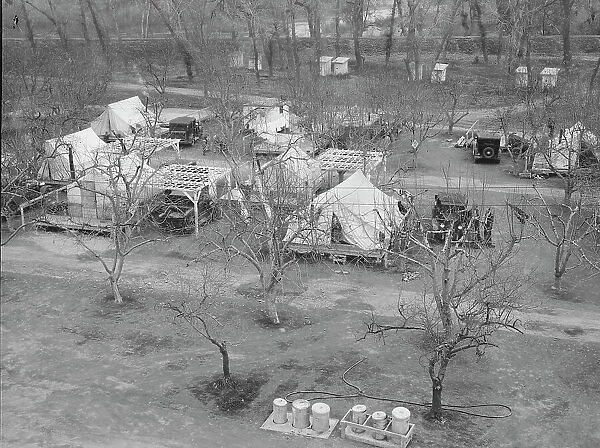 Farm Security Administration (FSA) temporary camp for migrants, Gridley, California, 1939 Creator: Dorothea Lange
