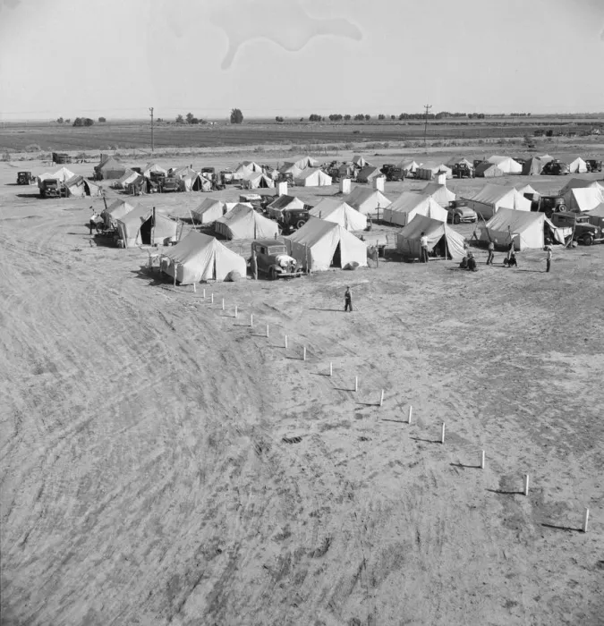 Framed Print : Farm Security Administration (FSA) migratory labor camp, Brawley, Imperial County, California, 1939. Creator: Dorothea Lange Framed Print : Farm Security Administration (FSA) migratory labor camp, Brawley, Imperial County, California, 1939. Creator: Dorothea Lange