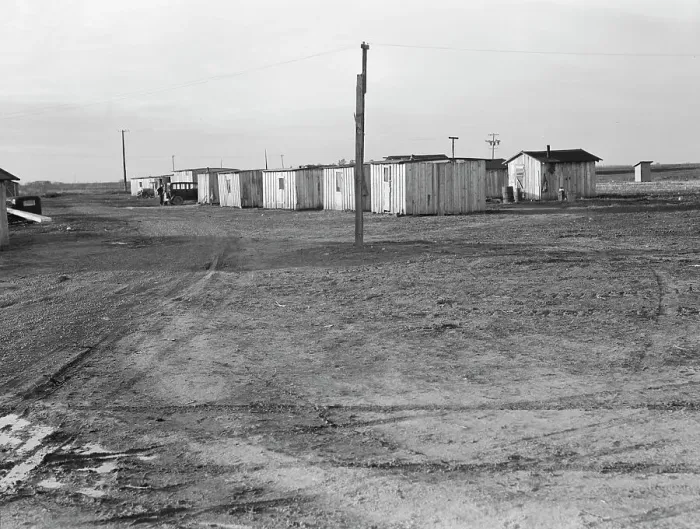 Framed Print : Farm Security Administration (FSA) temporary camp for migrants, Gridley, California, 1939. Creator: Dorothea Lange Framed Print : Farm Security Administration (FSA) temporary camp for migrants, Gridley, California, 1939. Creator: Dorothea Lange