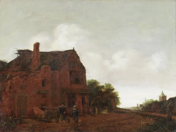 Framed Print : The Farm Well, 1670s. Creator: Emanuel Murant Framed Print : The Farm Well, 1670s. Creator: Emanuel Murant