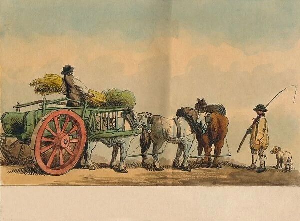 Farm workers and cart, 1797. Creator: Unknown