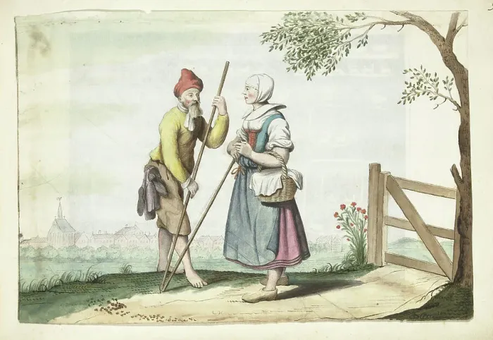 Framed Print : Farmer couple talking, 1654. Creator: Gesina ter Borch Framed Print : Farmer couple talking, 1654. Creator: Gesina ter Borch