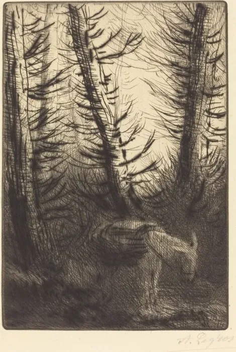 Framed Print : Farmer and His Donkey (Le fermier et son ane). Creator: Alphonse Legros Framed Print : Farmer and His Donkey (Le fermier et son ane). Creator: Alphonse Legros