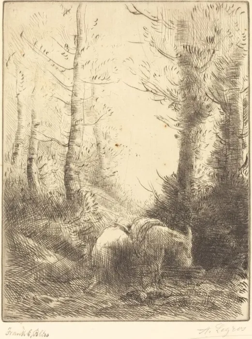 Framed Print : Farmer and His Donkey (Le fermier et son ane). Creator: Alphonse Legros Framed Print : Farmer and His Donkey (Le fermier et son ane). Creator: Alphonse Legros