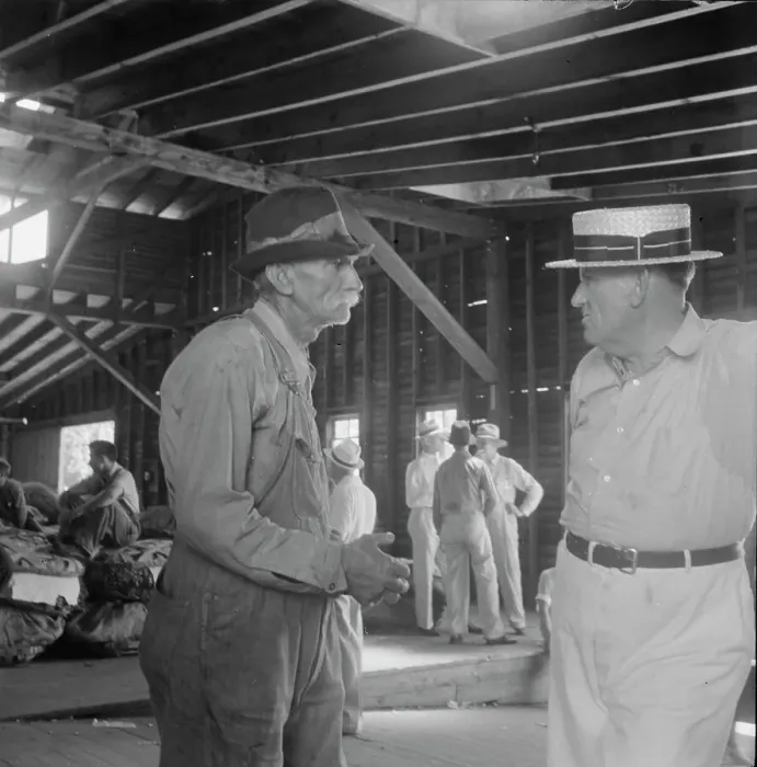 Framed Print : Each farmer follows his tobacco in the warehouse to learn what price... Douglas, Georgia, 1938. Creator: Dorothea Lange Framed Print : Each farmer follows his tobacco in the warehouse to learn what price... Douglas, Georgia, 1938. Creator: Dorothea Lange