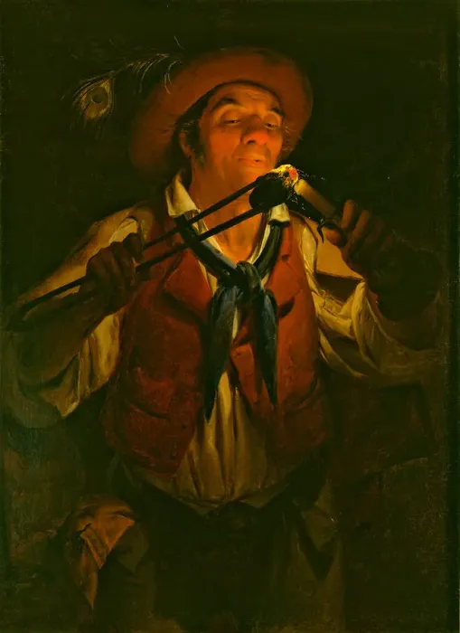 Framed Print : Farmer Lighting a Candle with a Burning Stick Framed Print : Farmer Lighting a Candle with a Burning Stick